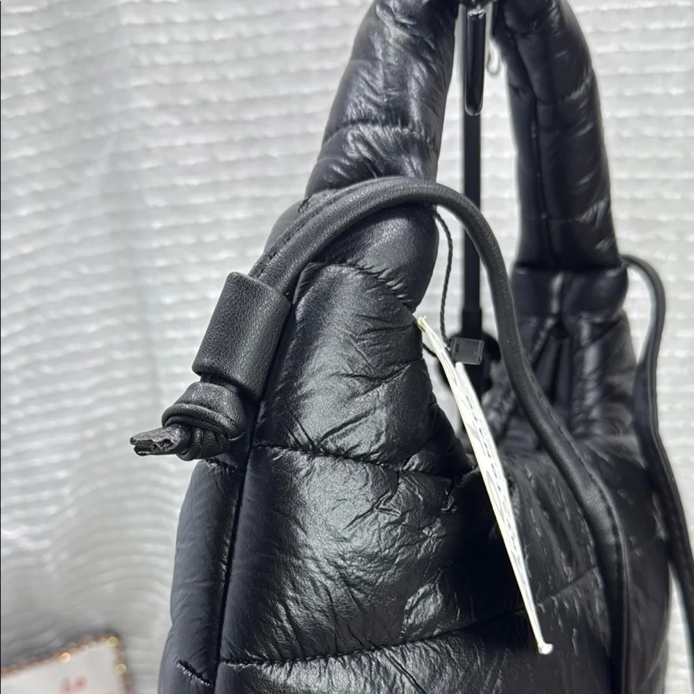 TIFFANY & TOMATO Black Padded Shoulder Bag, MADE IN TÜRKIYE - Picture 2 of 9